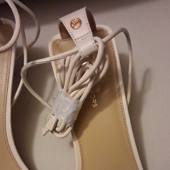 Michael Kors Nude Lace-Up Square-Toe Heels - Picture 5 of 5